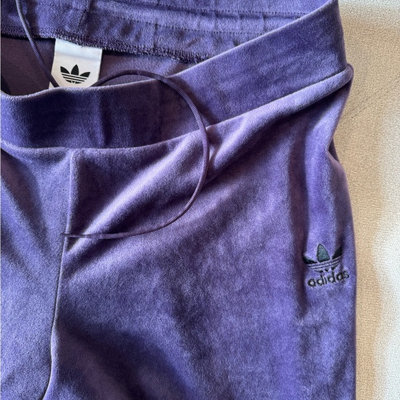 ADIDAS Women's Purple Velour Tracksuit Set - Picture 6 of 8